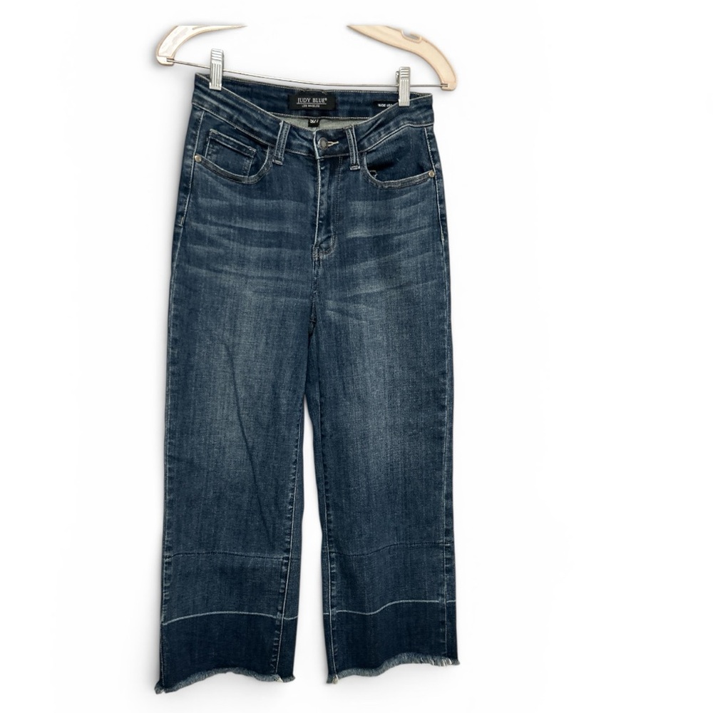 Judy Blue Wide Leg Crop women’s size 5/27 blue jeans